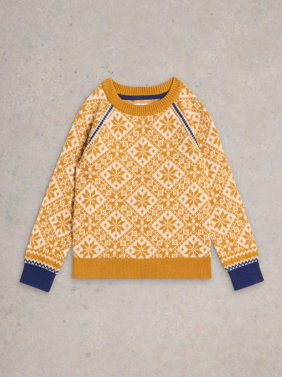 All Over Fairisle Jumper in YELLOW MLT - FLAT FRONT