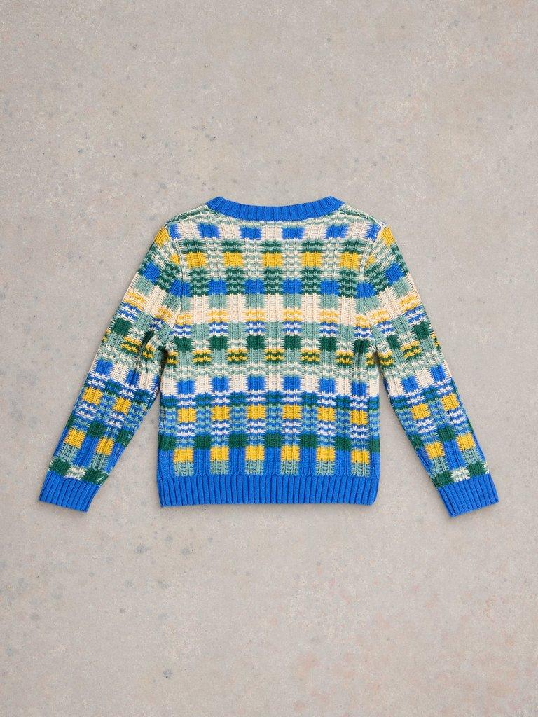 Checkerboard Jumper in BLUE MLT - FLAT BACK