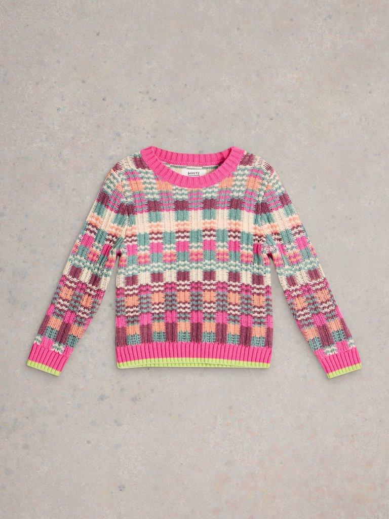 Checkerboard Jumper in PINK MULTI