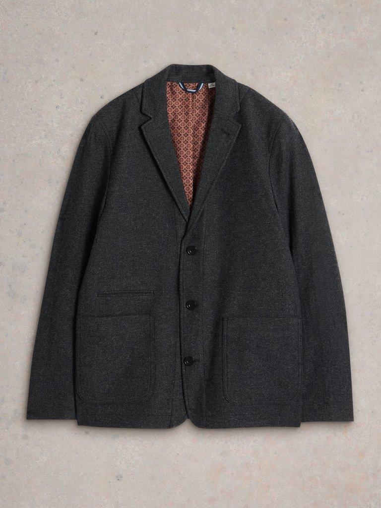 McKay Wool Blazer in CHARC GREY - FLAT FRONT