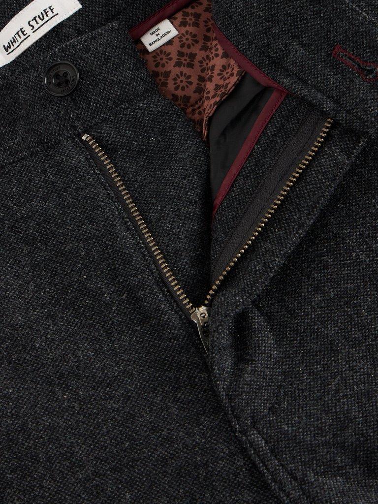 McKay Wool Trouser in CHARC GREY - FLAT DETAIL