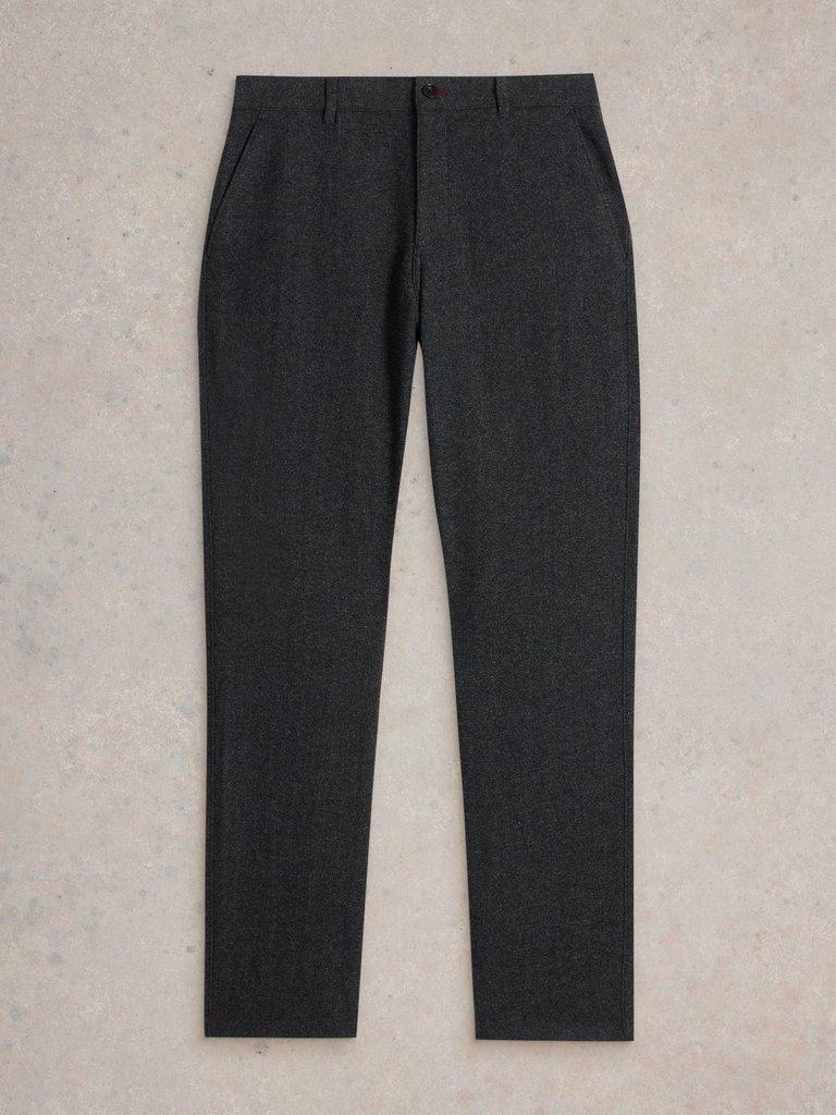 McKay Wool Trouser in CHARC GREY - FLAT FRONT