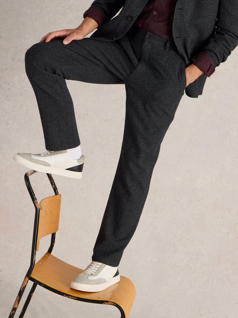 McKay Wool Trouser in CHARC GREY - LIFESTYLE