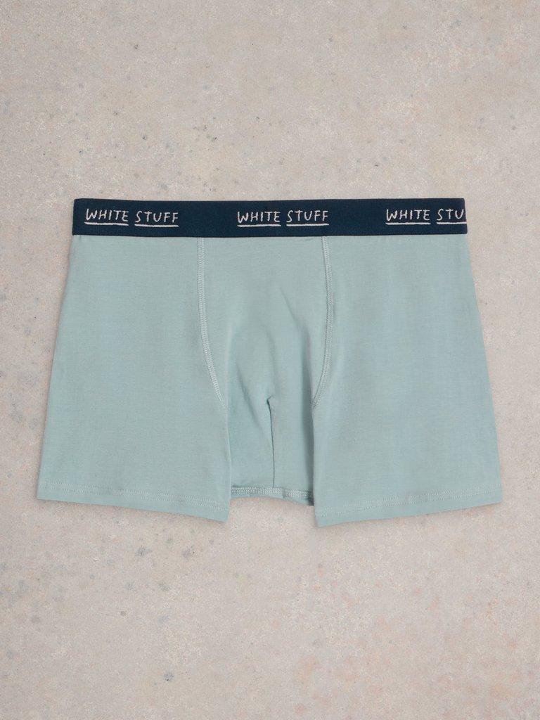 2pack Boxers  Plain  Stripe in BLUE MLT - FLAT BACK