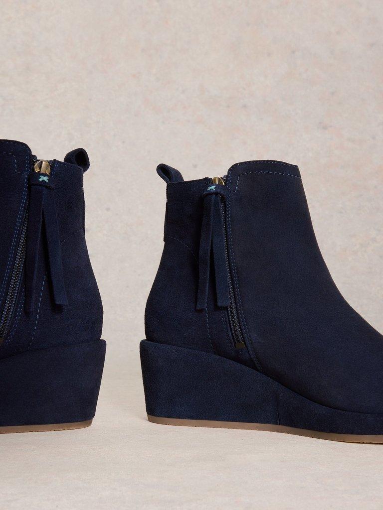 Suede wedge boots online