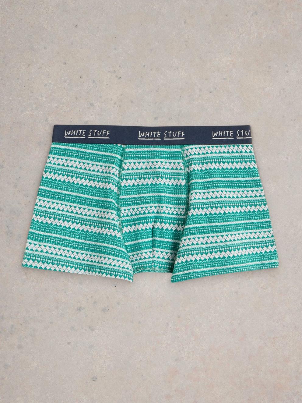 Boxers in a Cracker in TEAL PR - FLAT FRONT