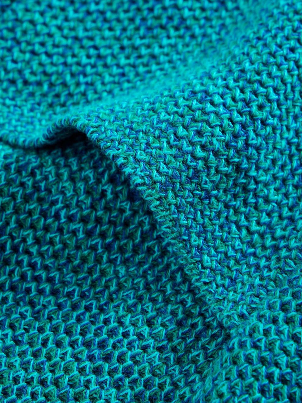 NORTHBANK JUMPER in TEAL MLT - FLAT DETAIL