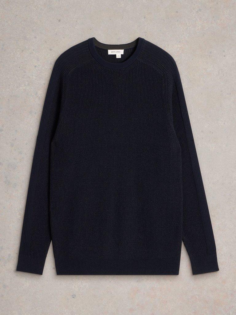 Pentire Cotton Crew in DARK NAVY - FLAT FRONT