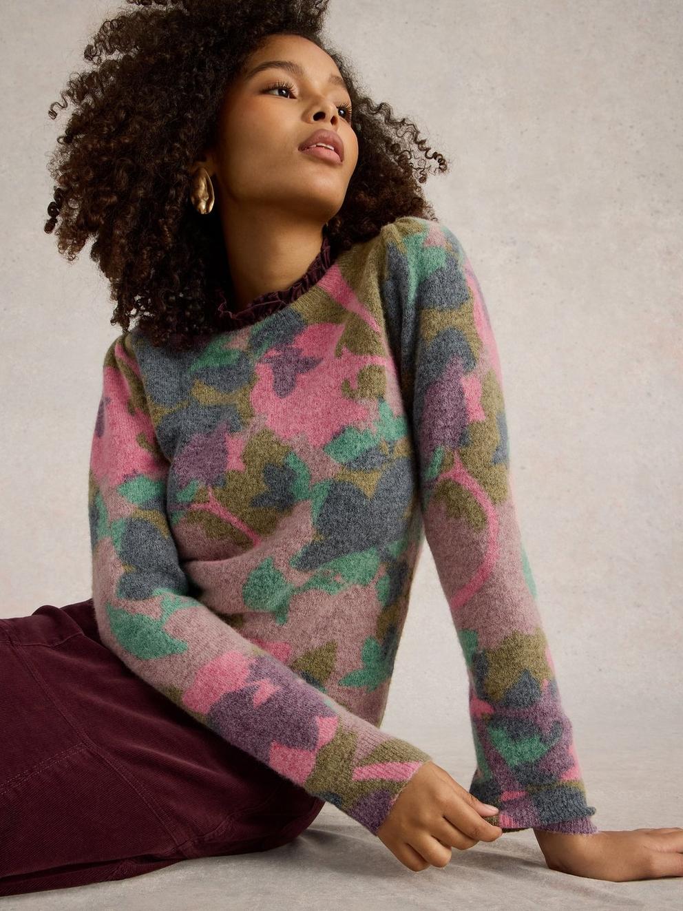 JODIE PRINTED FLORAL JUMPER in GREEN MLT - LIFESTYLE