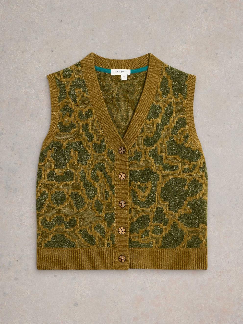 SIDNEY SPARKLE TANK in GREEN MLT - FLAT FRONT