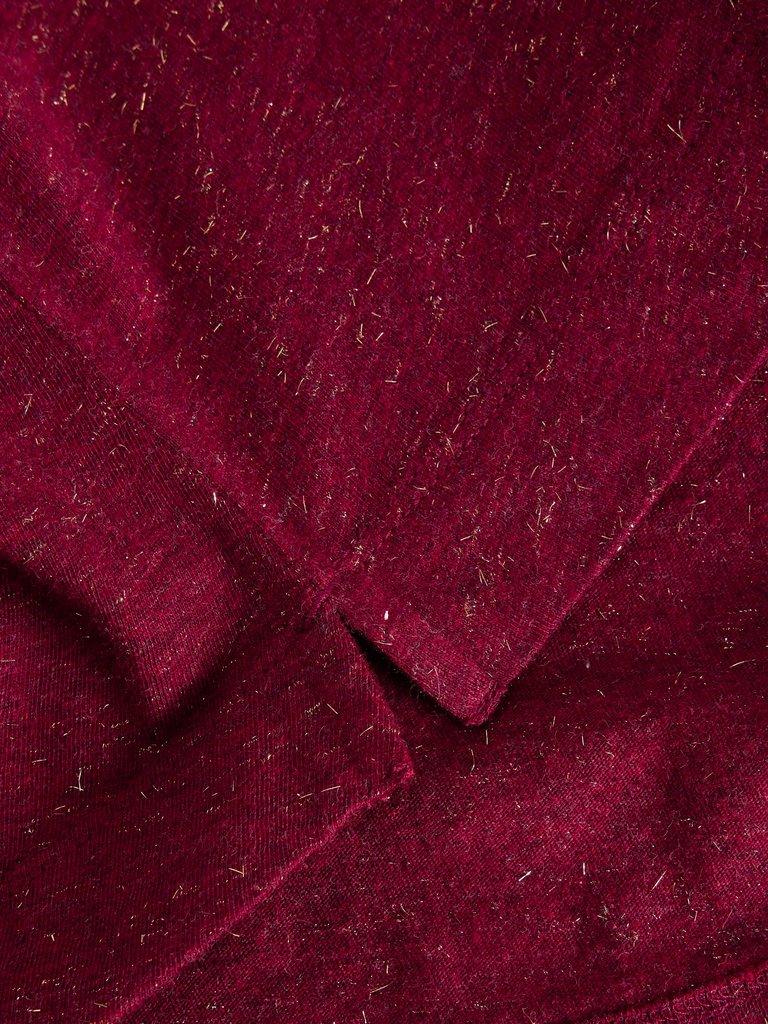 ANNIE SPARKLE SHIRT in DK PLUM - FLAT DETAIL