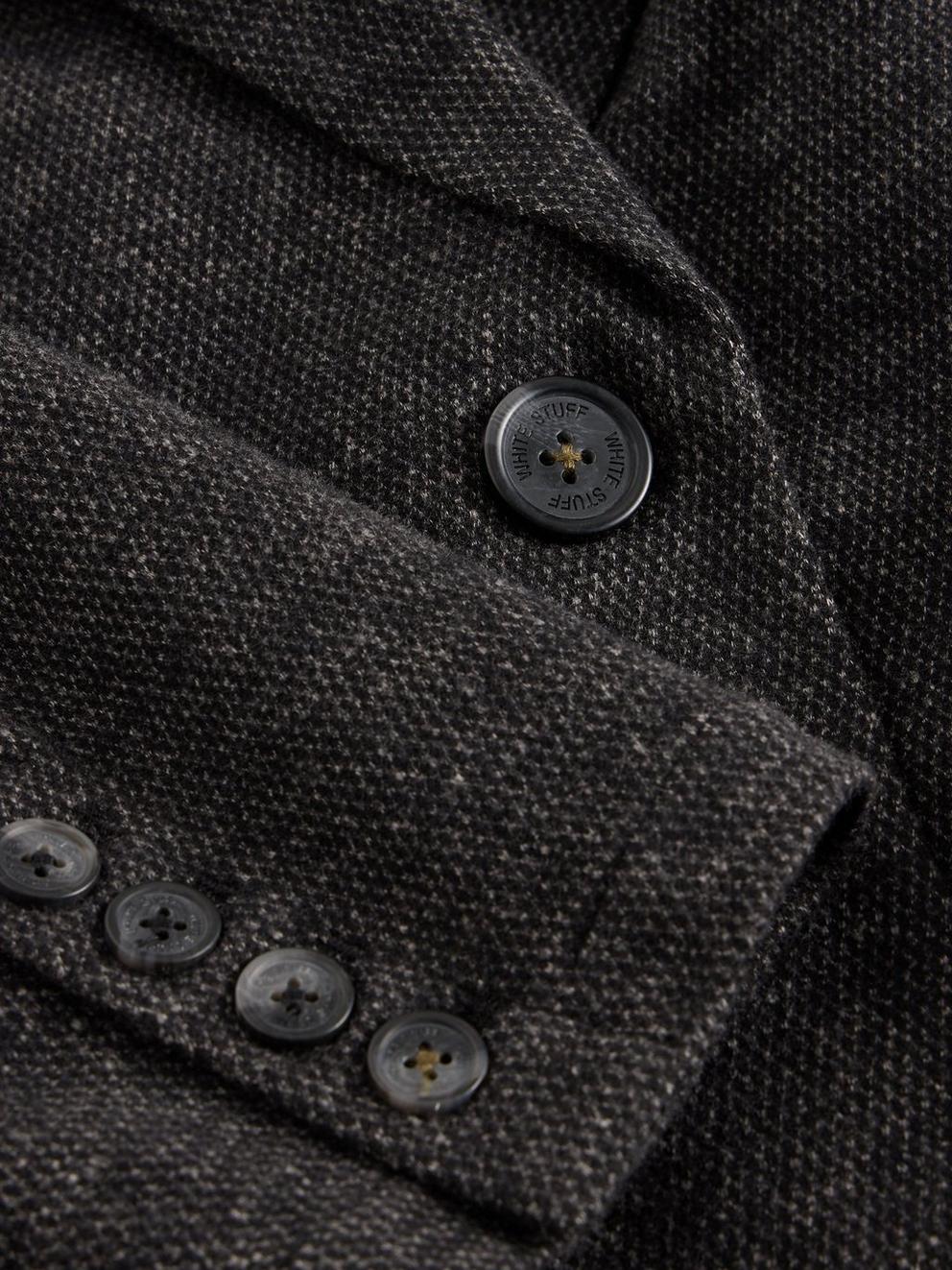 Evelyn Jersey Tailored Blazer in GREY MLT - FLAT DETAIL