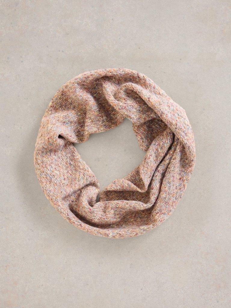 Abby Knitted Snood in NAT MLT - FLAT DETAIL