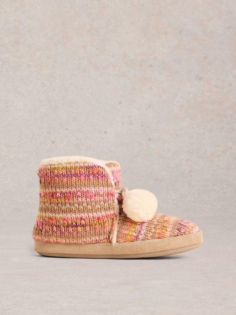 Knitted Bootie Slipper in NAT MLT - LIFESTYLE