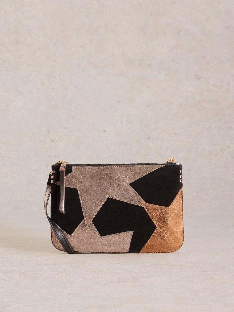 Connie Crossbody Double Pouch in BLK MLT - LIFESTYLE