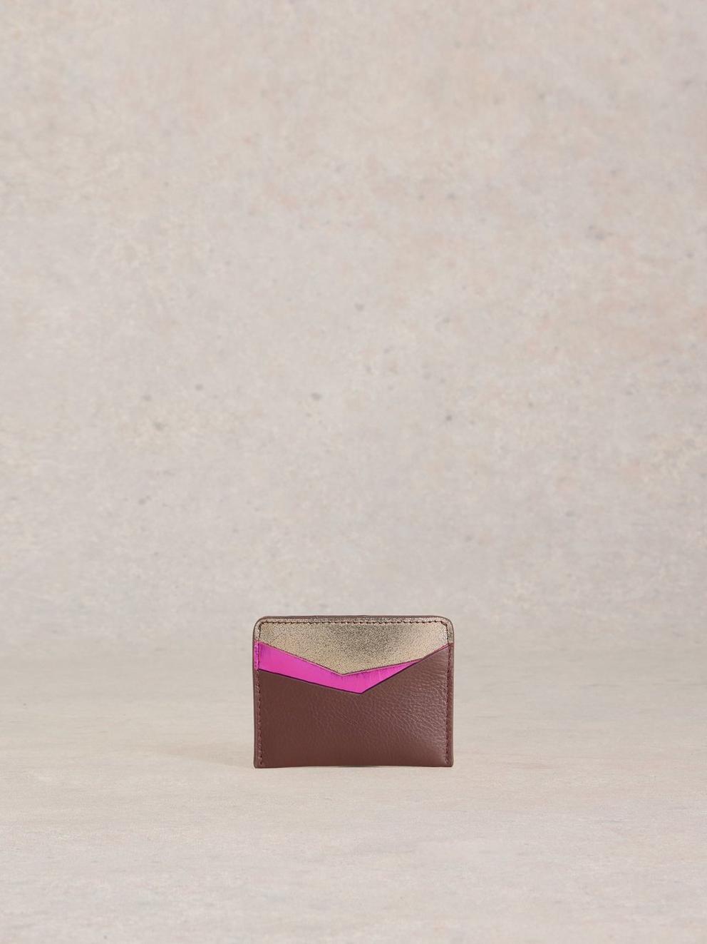 Sloane Card Holder in MIXED MET - FLAT FRONT