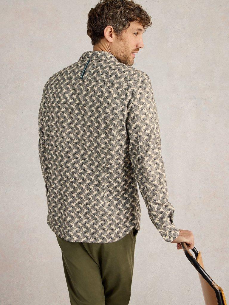 Bird Printed Shirt in WHITE PR - LIFESTYLE