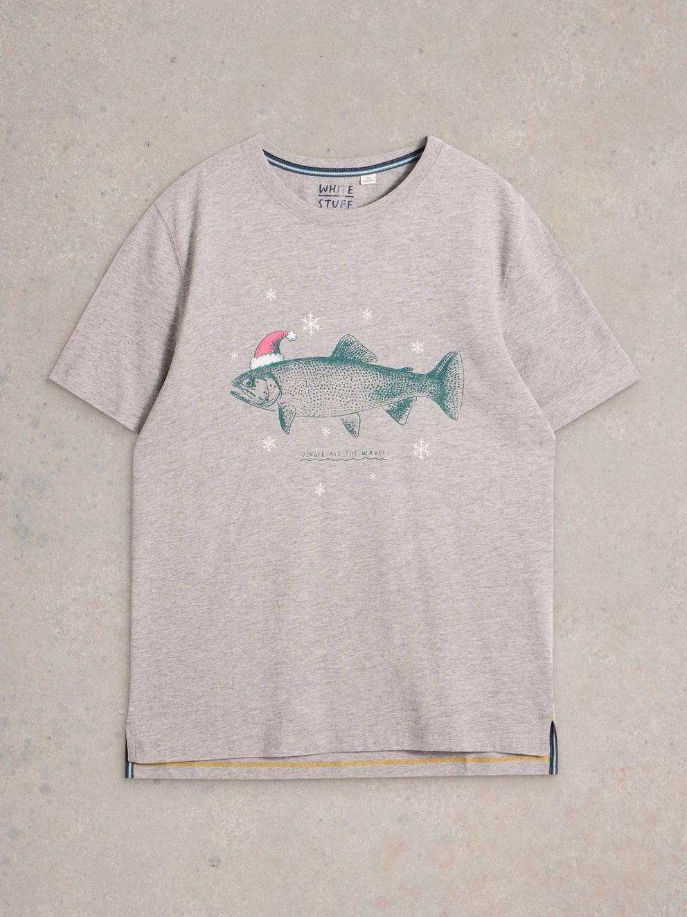 Jingle Scales Graphic Tee in GREY PR - FLAT FRONT