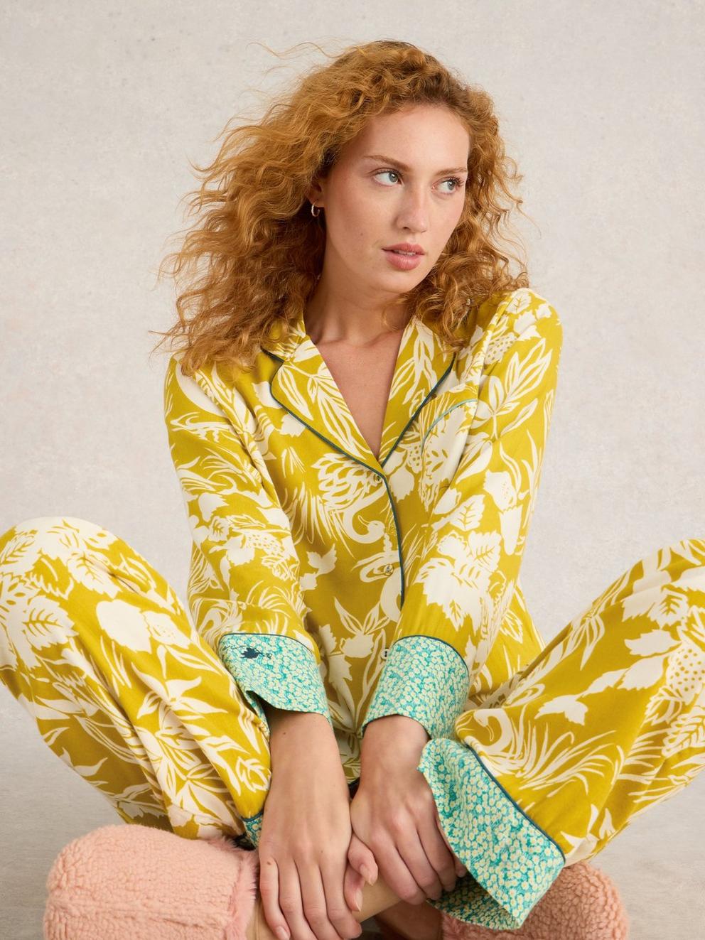 Nina Organic PJ Shirt in CHART PR - LIFESTYLE