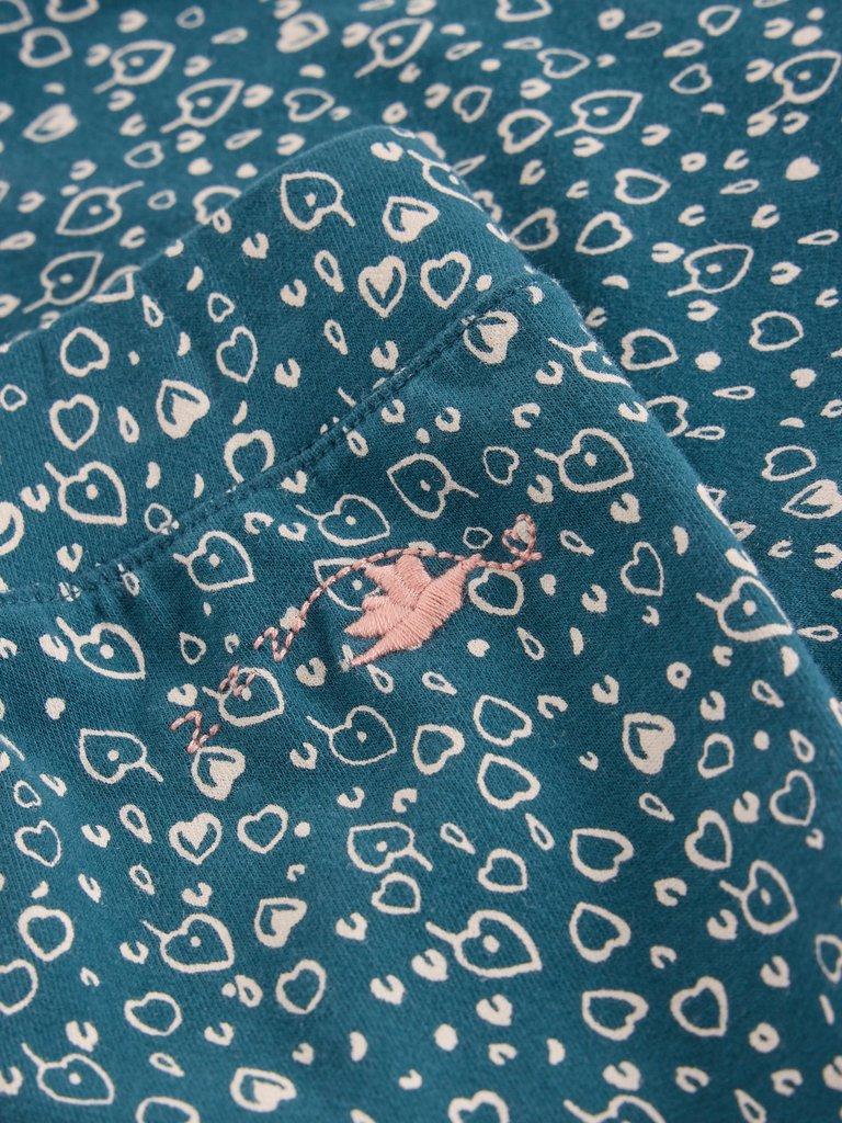 Selena Full Length Jersey Legging in TEAL PR - FLAT DETAIL