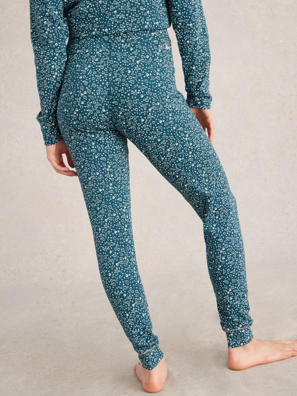 Selena Full Length Jersey Legging in TEAL PR - MODEL BACK