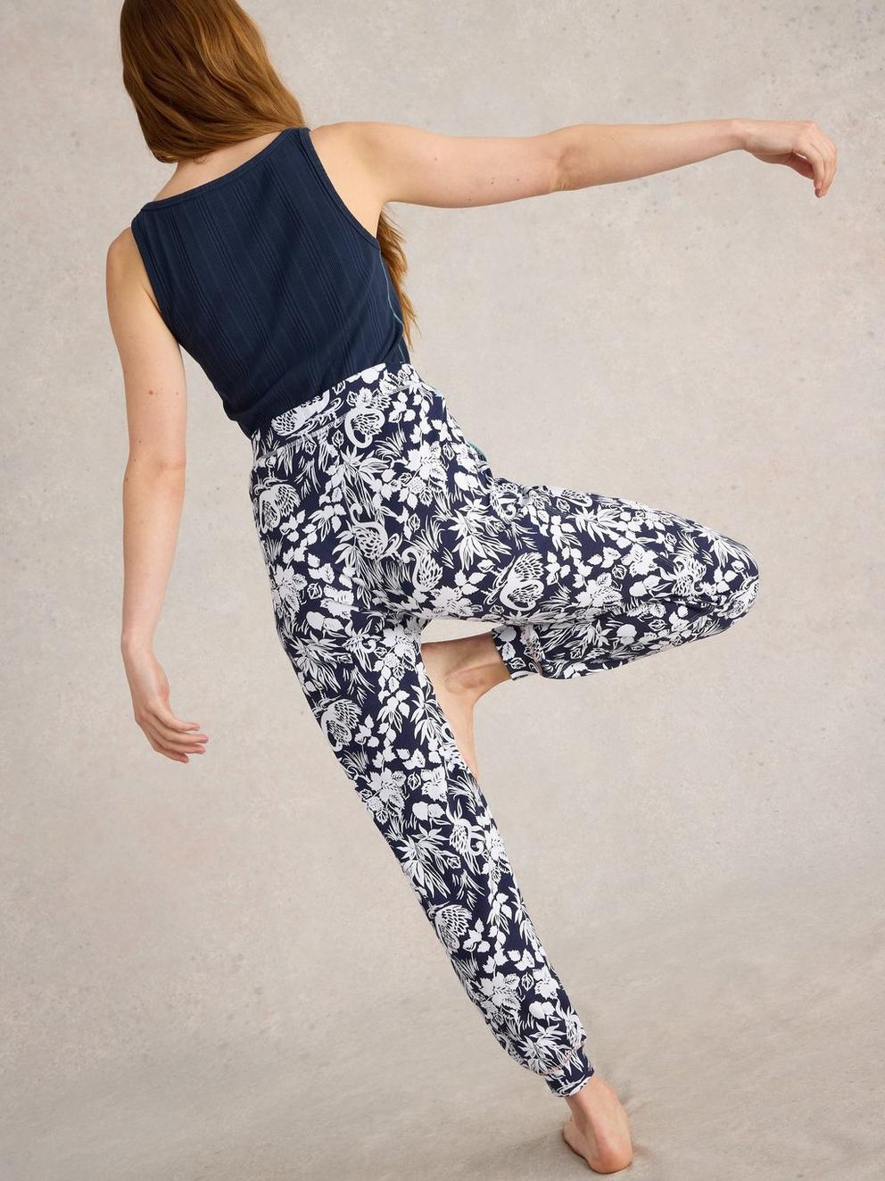 Freya Jersey PJ Jogger in NAVY PR - MODEL BACK