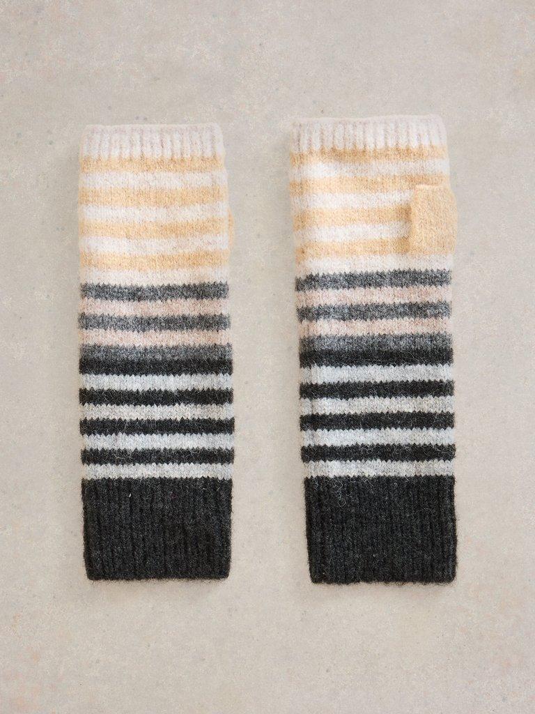 Striped Arm Warmer in NAT MLT - FLAT BACK