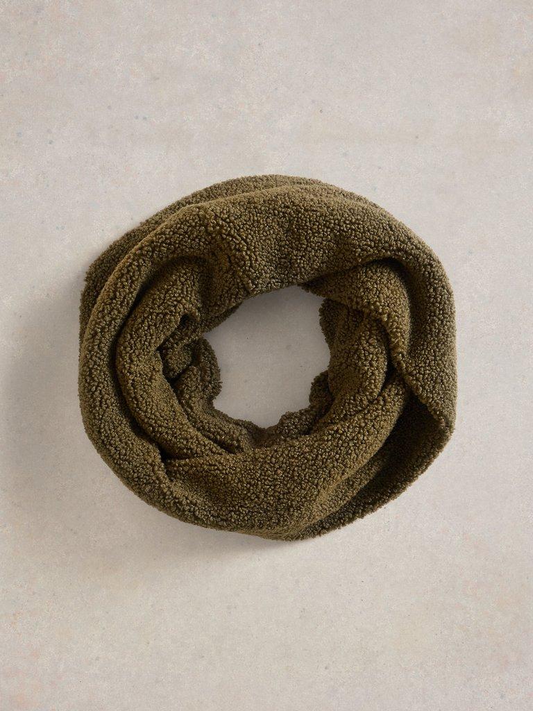 Borg Snood in KHAKI GRN - FLAT DETAIL