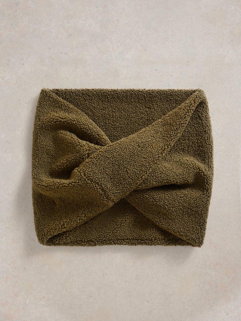 Borg Snood in KHAKI GRN - FLAT FRONT