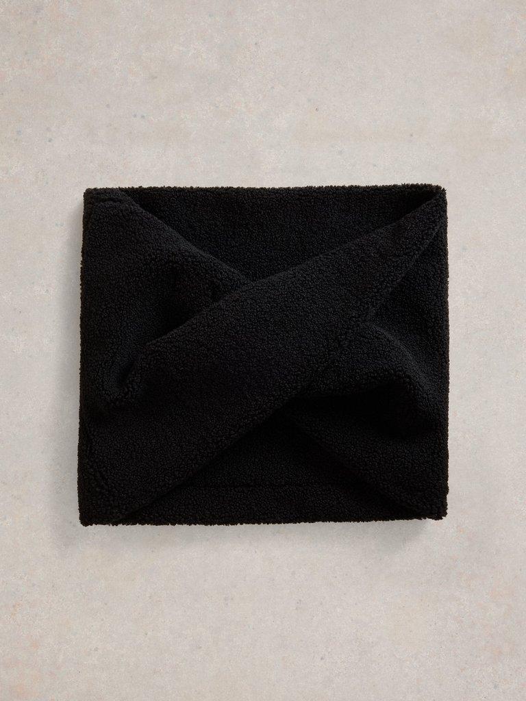 Borg Snood in PURE BLK - FLAT FRONT