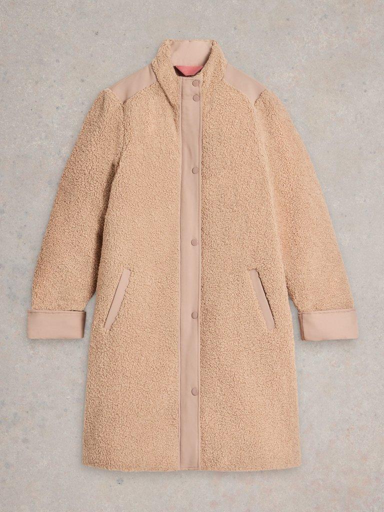 Elder Borg Coat in LGT NAT - FLAT FRONT