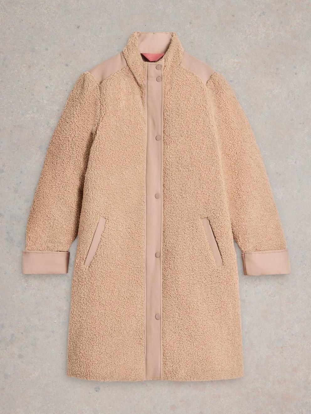 Elder Borg Coat in LGT NAT - FLAT FRONT