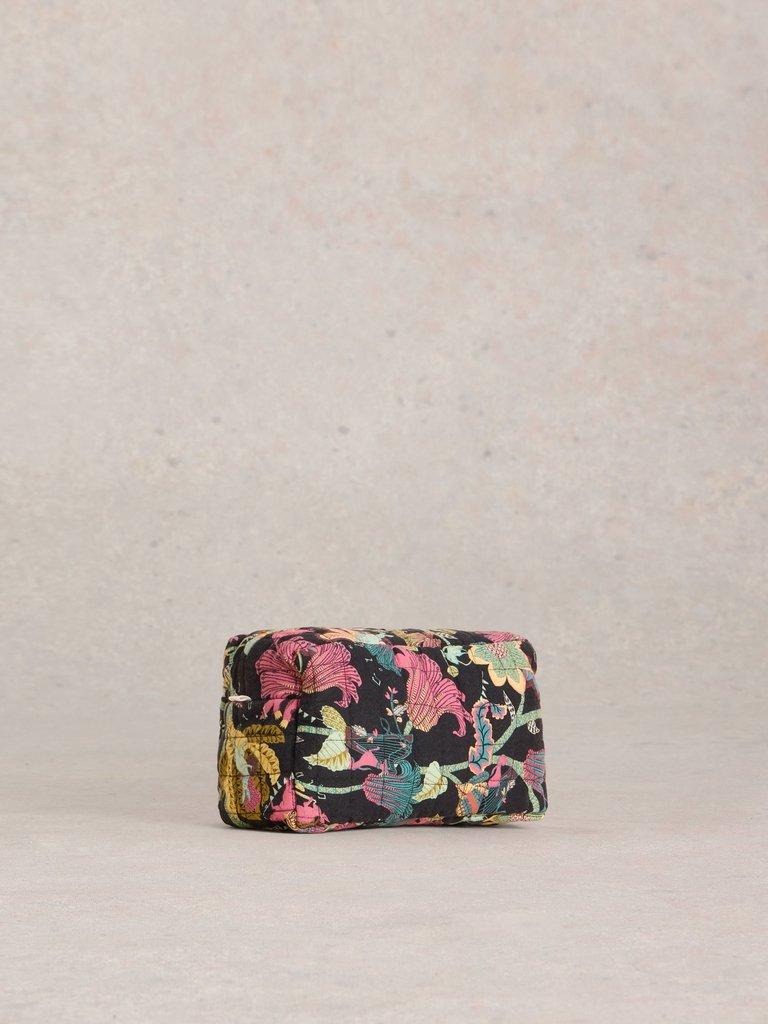 Printed Toiletry Bag in BLK PR - FLAT BACK