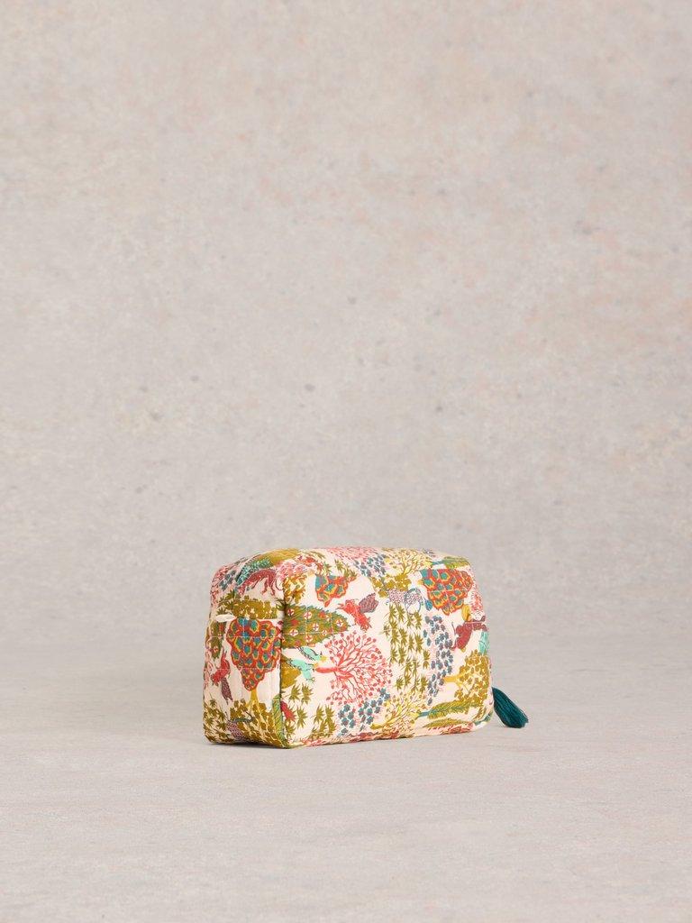 Printed Toiletry Bag in NAT PR - FLAT BACK
