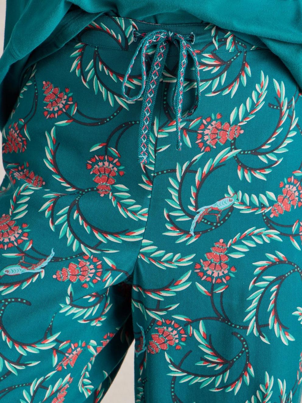 Nina PJ Bottom in TEAL PR - MODEL DETAIL