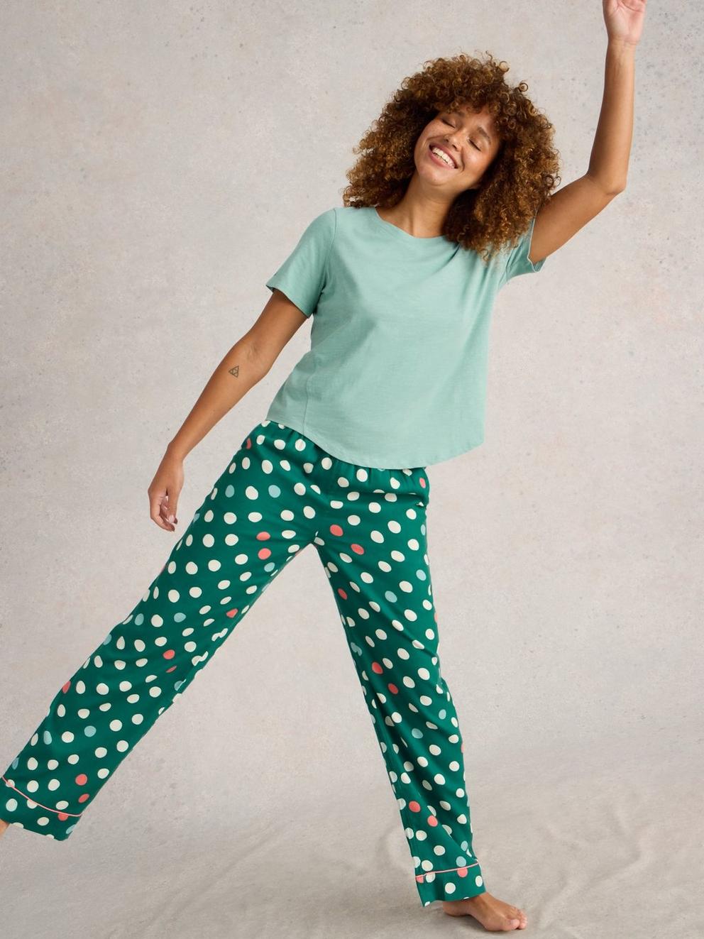 Tessa PJ Set in TEAL MLT - LIFESTYLE