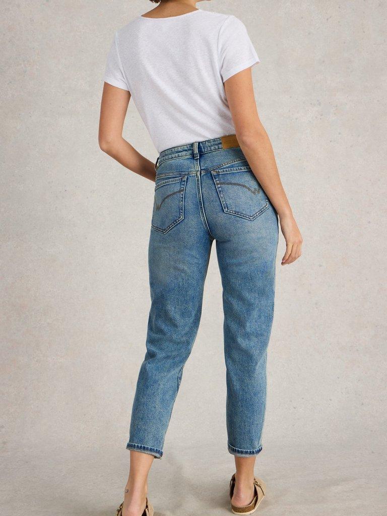 Tilly Tapered Jean in LGT DENIM - MODEL BACK