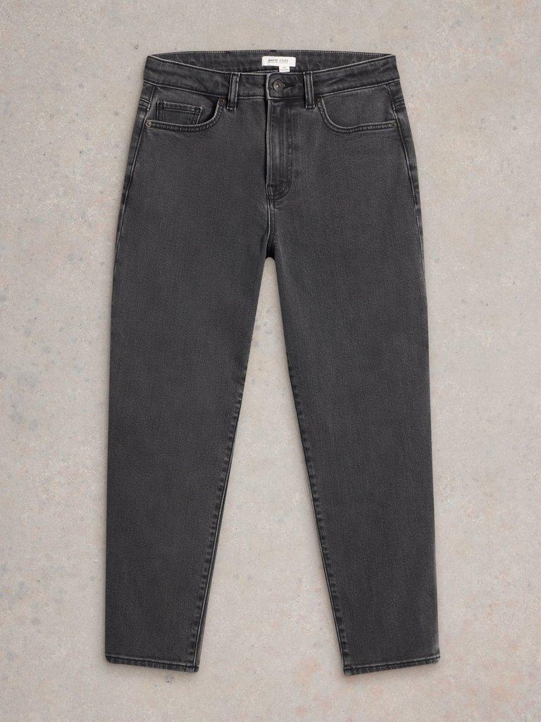 Tilly Tapered Jean in WASHED BLK - FLAT FRONT