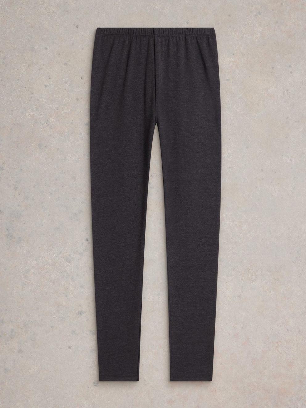 Maddie Ankle Length Legging in GREY MARL - FLAT FRONT