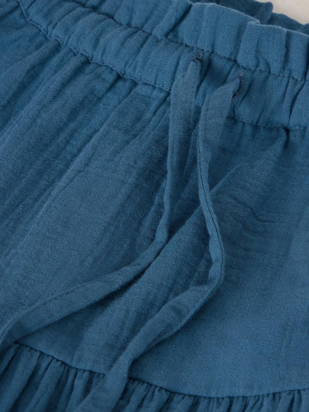 Seema Double Cloth Skirt in DUS BLUE - FLAT DETAIL