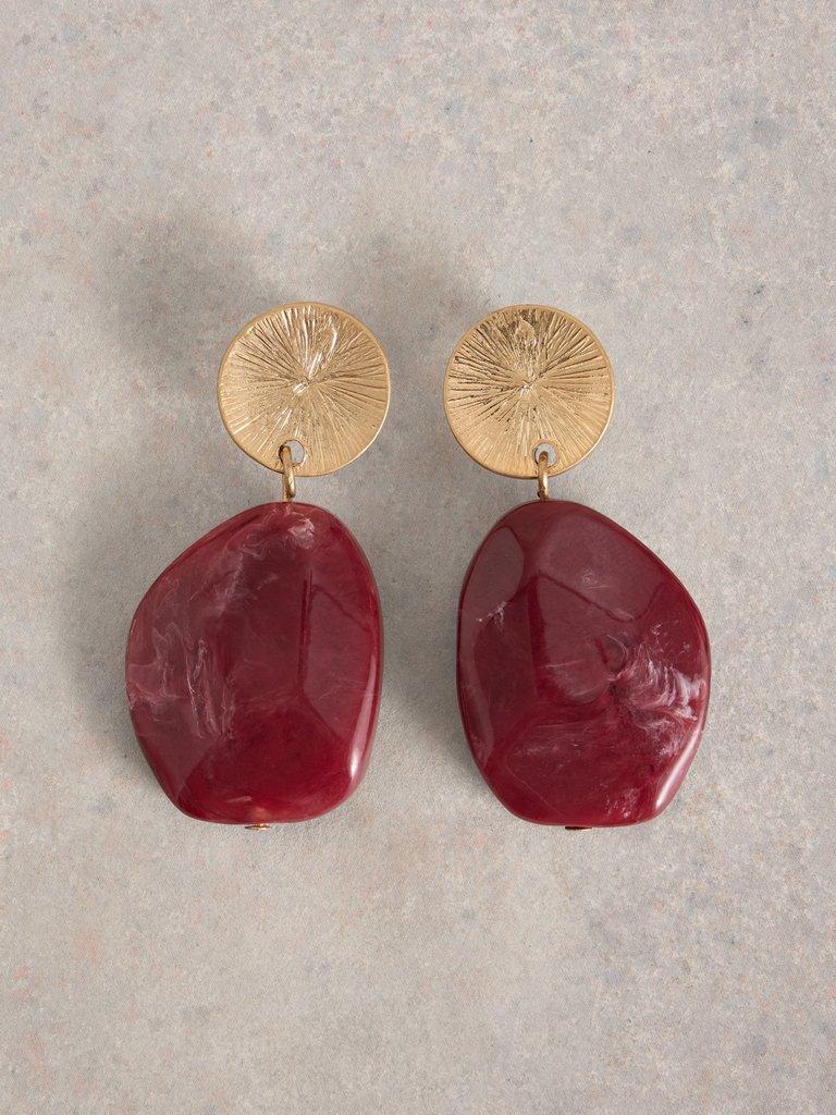 BELLFLOWER DROP EARRING in DEEP PINK - FLAT FRONT