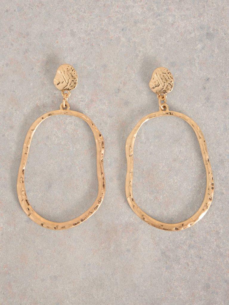 BRYONY HOOP EARRING in GLD TN MET - FLAT FRONT