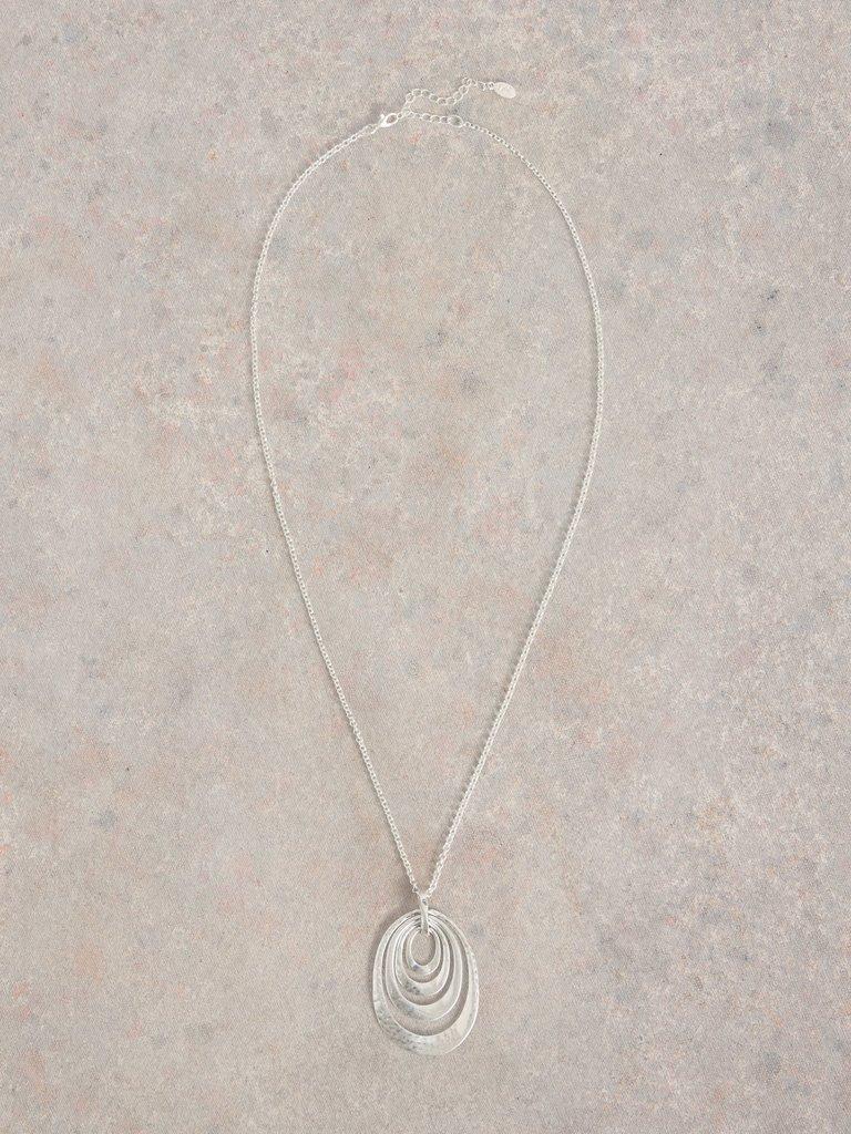 BRYONY TEXTURED NECKLACE in SLV TN MET - FLAT FRONT