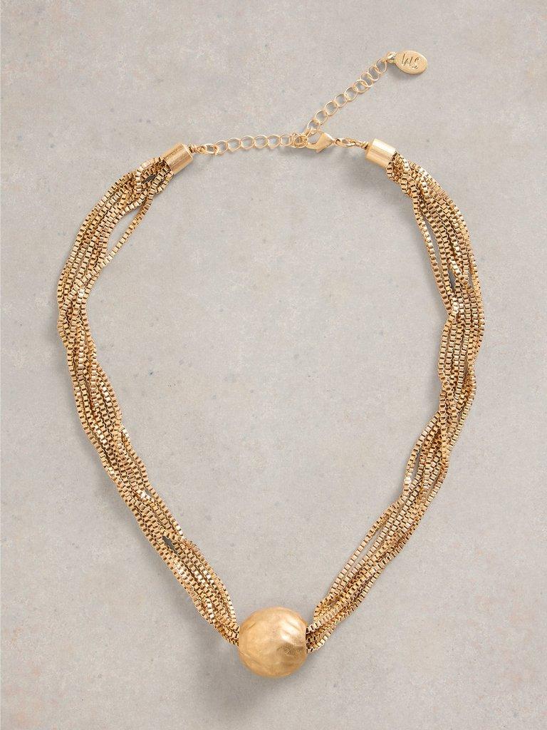 ABELIA CHAIN NECKLACE in GLD TN MET - FLAT FRONT