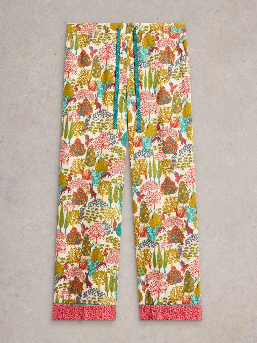 Nina PJ Set in NAT PR - FLAT DETAIL