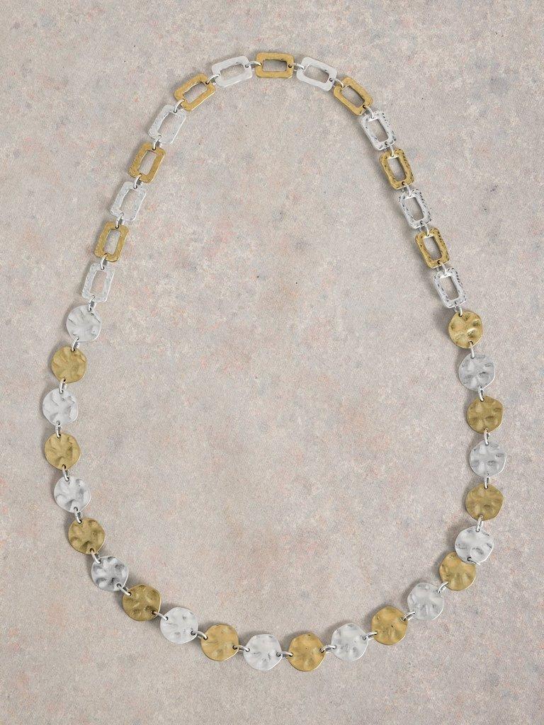 VERONICA STATION NECKLACE in MIXED MET - FLAT FRONT