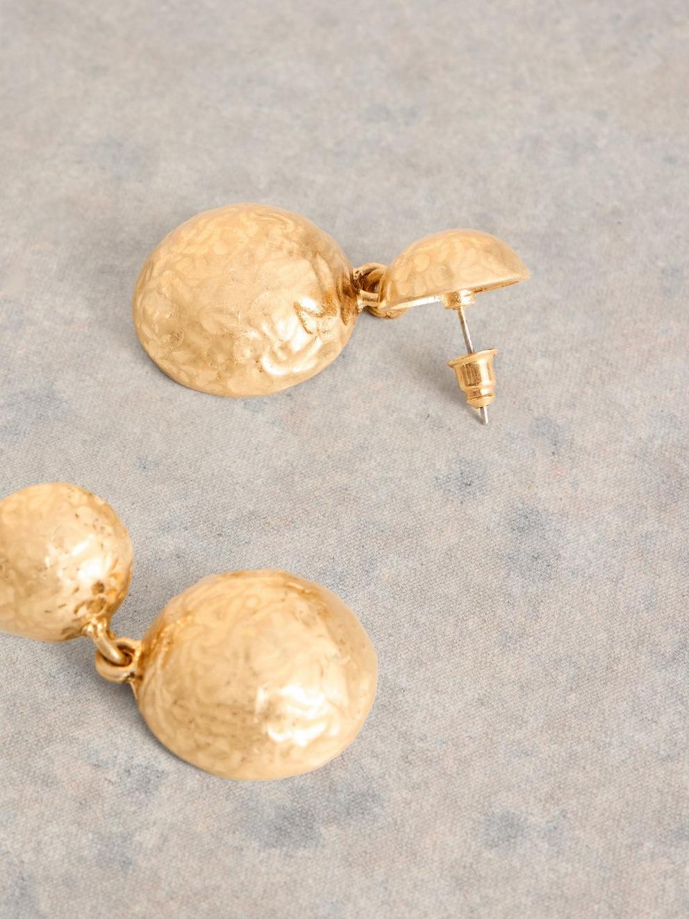 ABELIA EARRING in GLD TN MET - FLAT DETAIL