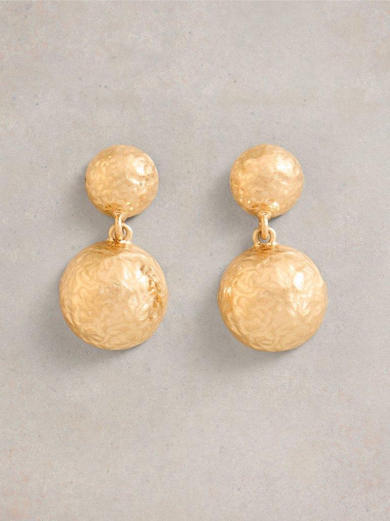 ABELIA EARRING in GLD TN MET - FLAT FRONT