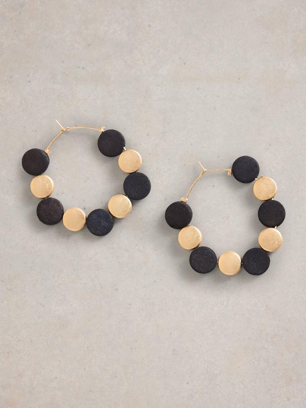 VERA CLUSTER EARRING in BLK MLT - FLAT FRONT