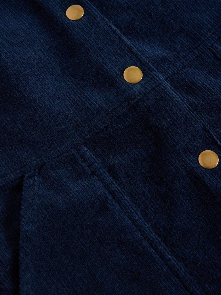 Girls Cord Pinafore in DARK NAVY - FLAT DETAIL